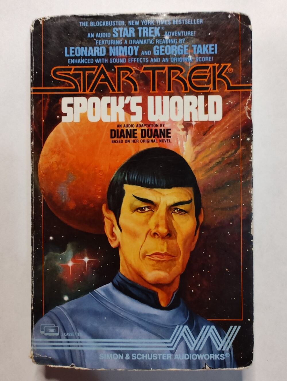Star Trek Spock's World AudioBook 2 Cassette Tapes 1989